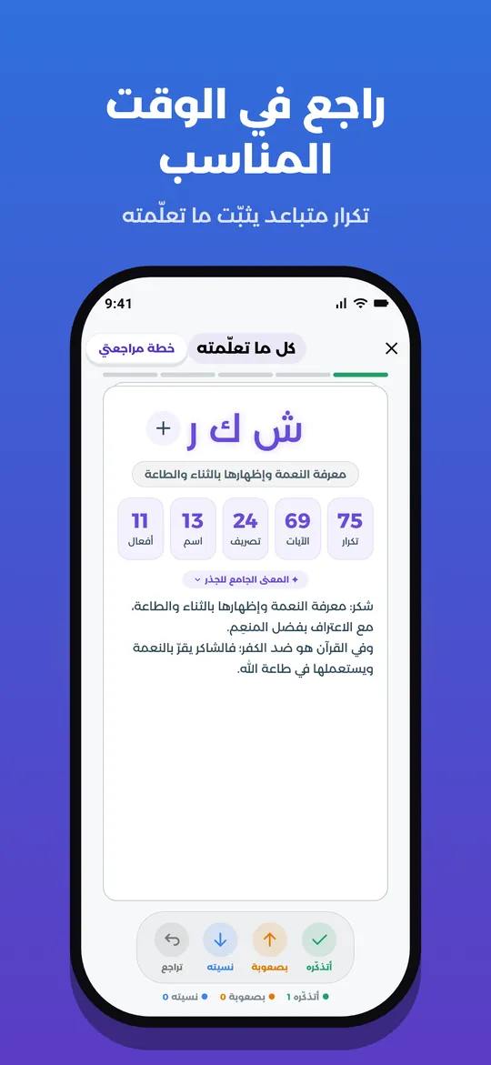 راجع في الوقت المناسب