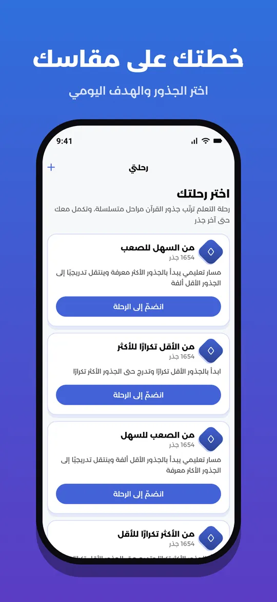خطتك على مقاسك